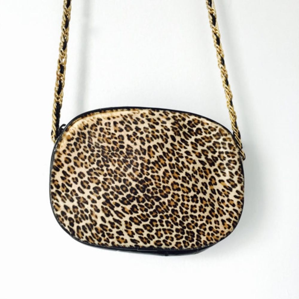 L.J. Simone New York Leopard Calf Hair Crossbody